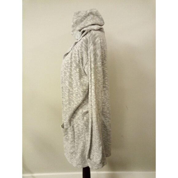 GAP Women's White Grey Hooded Cardigan Sweater Size Medium - Picture 2 of 6